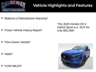 Honda CR-V Hybrid 2025 AWD Sport 4dr SUV
