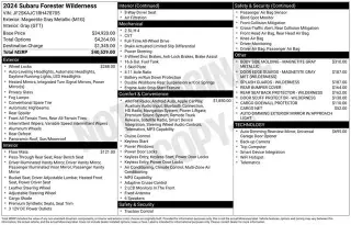 Subaru Forester 2024 AWD Wilderness 4dr Crossover