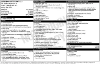 Hyundai SONATA 2018 SEL+ 4dr Sedan (midyear release)