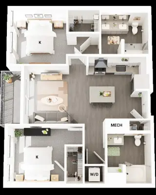 Propiedad en alquiler con 2 dormitorios y 2 baños en Waltham