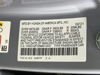 Honda Accord 2021 Sport 4dr Sedan (2.0T I4 10A)