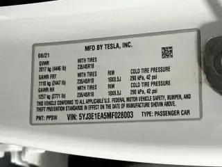 Tesla Model 3 2021 Standard Range Plus 4dr Sedan