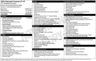 Chevrolet Traverse 2026 LT 4dr SUV