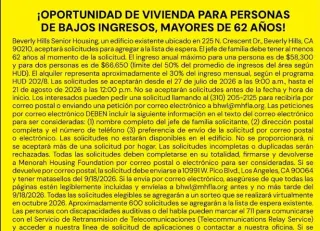 ¡ADULTOS MAYORES DE 62+ AÑOS!