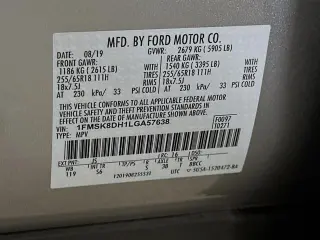 Ford Explorer 2020 AWD XLT 4 puertas SUV