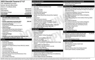 Chevrolet Traverse 2025 LT 4 puertas SUV