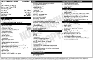 Chevrolet Camaro 2015 LT 2 puertas Convertible con 1LT