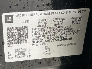 GMC Terrain 2021 SLE 4 puertas SUV