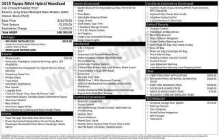 Toyota RAV4 Híbrido 2025 Edición AWD Woodland 4 puertas SUV