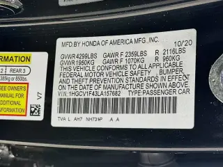 Honda Accord 2020 EX 4 puertas Sedan