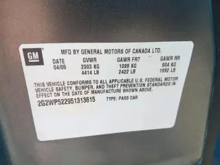 2005 Pontiac Grand Prix BASE
