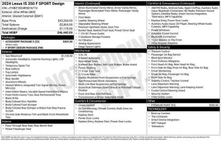 Lexus IS 350 2024 F SPORT Design 4 puertas Sedan
