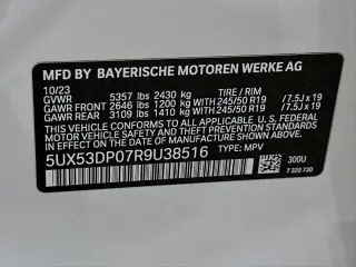 BMW X3 2024 AWD xDrive30i 4 puertas Vehículo Deportivo Utilitario