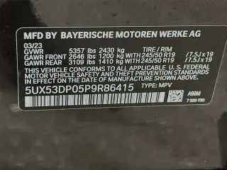 BMW X3 2023 AWD xDrive30i 4 puertas Vehículo de Actividad Deportiva