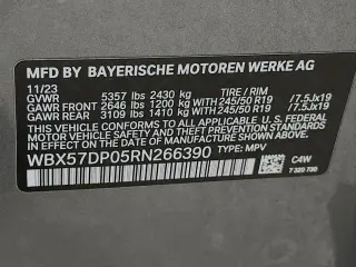 BMW X3 2024 AWD xDrive30i 4 puertas Vehículo de Actividad Deportiva