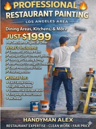 Restaurant renovation painting