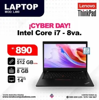 Laptop LENOVO Core i7 - 8va.