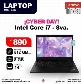 Laptop LENOVO Core i7 - 8va.