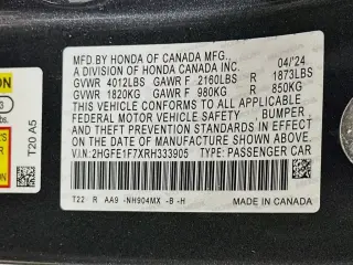 Honda Civic 2024 EX 4 puertas Sedan