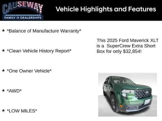 Ford Maverick 2025 AWD XLT 4dr SuperCrew 4.5 ft. SB