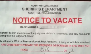 Notice to vacate desalojo