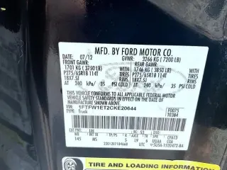 Ford F-150 2012 4x4 XLT 4dr SuperCrew Styleside 5.5 ft. SB