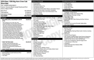 Ram 1500 2024 4x2 Big Horn 4dr Crew Cab 5.6 ft. SB Pickup