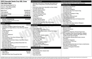 Hyundai SANTA CRUZ 2023 AWD SEL 4dr Crew Cab 4.3ft SB