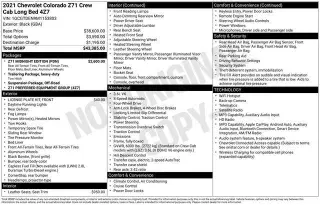 Chevrolet Colorado 2021 4x4 Z71 4dr Crew Cab 5 ft. SB