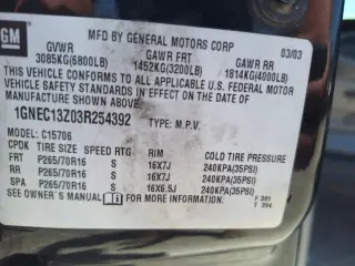 2003 Chevrolet Tahoe BASE