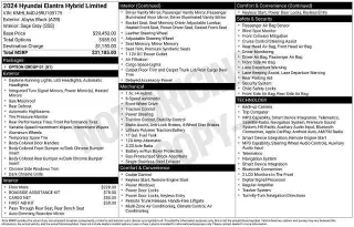 Hyundai ELANTRA Hybrid 2024 Limited 4dr Sedan