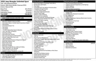 Jeep Wrangler Unlimited 2020 4x4 Sport 4p SUV