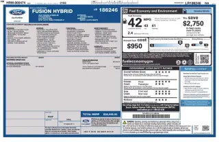 Ford Fusion Hybrid 2020 SE 4p Sedan