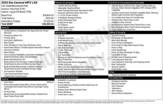 Kia Carnival 2025 LXS 4p Minivan