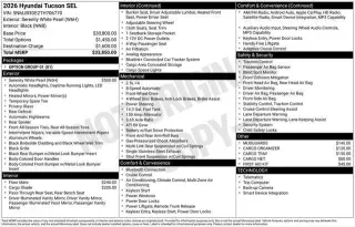 Hyundai TUCSON 2026 SEL 4p SUV