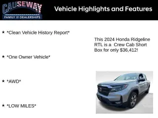 Honda Ridgeline 2024 AWD RTL 4dr Crew Cab 5.3 ft. SB