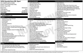 Hyundai KONA 2026 AWD SEL Sport 4dr SUV