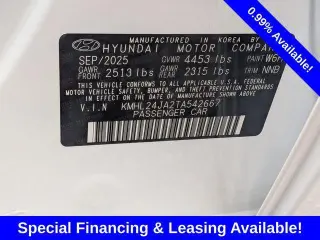 Sedán Hyundai SONATA 2026 SE de 4 puertas