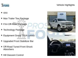 Ford F-150 2019 4x4 Platinum 4dr SuperCrew 5.5 ft. SB