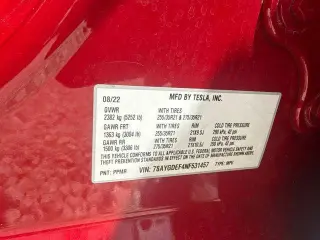 Tesla Model Y 2022 AWD Performance 4dr Crossover
