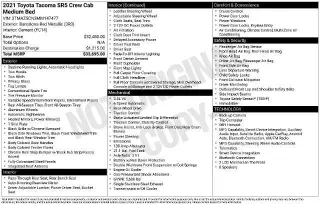Toyota Tacoma 2021 4x2 TRD Off-Road 4dr Double Cab 5.0 ft SB