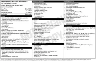 Subaru Crosstrek 2024 AWD Wilderness 4dr Crossover