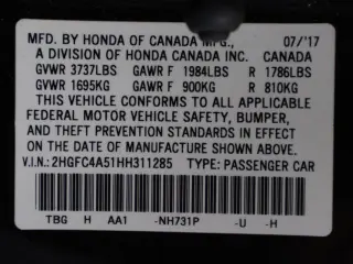 Honda Civic 2017 LX 2dr Coupe 6M