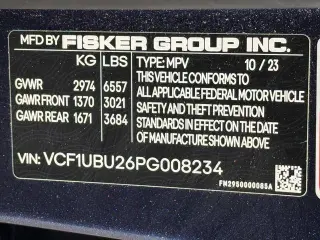 Fisker Ocean 2023 AWD Ultra 4dr SUV