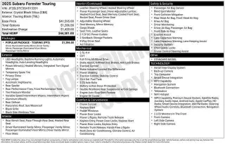 Subaru Forester 2025 AWD Touring 4dr Crossover