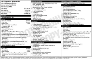 Hyundai TUCSON 2024 AWD SEL 4dr SUV (midyear release)