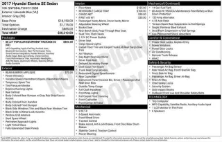 Hyundai ELANTRA 2017 SE 4dr Sedan (US midyear release)