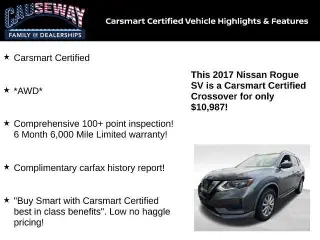 Nissan Rogue 2017 AWD S 4dr Crossover