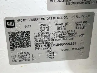 GMC Sierra 1500 2022 4x4 SLE 4dr Crew Cab 5.8 ft. SB