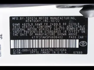 Toyota Camry Hybrid 2023 XLE 4dr Sedan